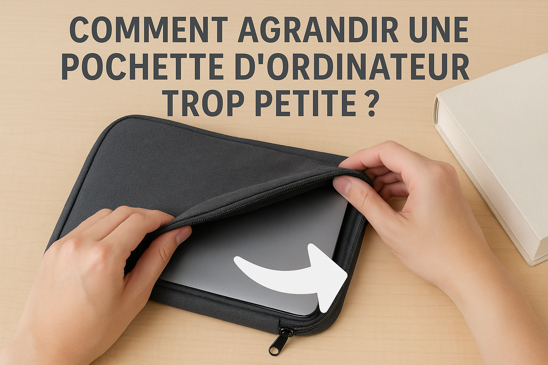 Comment agrandir une pochette d'ordinateur trop petite