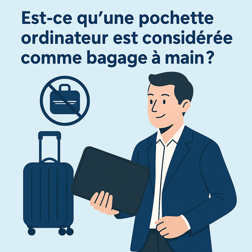 Est-ce qu' une pochette ordinateur est considéré comme bagage à main