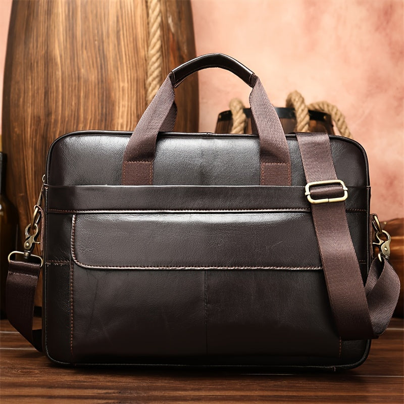Pochette d'ordinateur professionnelle en cuir