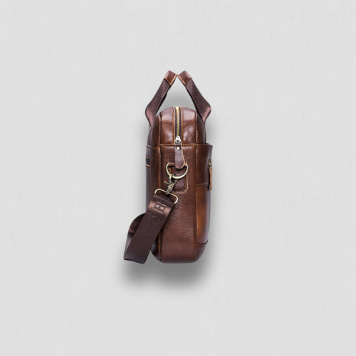 Sac ordinateur portable en cuir à bandoulière