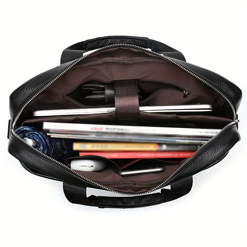 Pochette d'ordinateur professionnelle en cuir