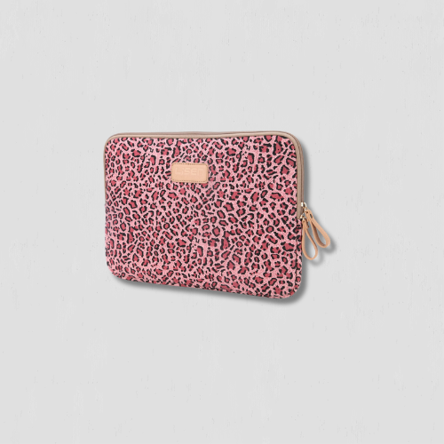 Pochette pour femmes en léopard rose