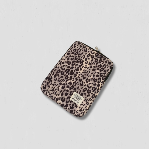 Pochette ordinateur imprimé léopard
