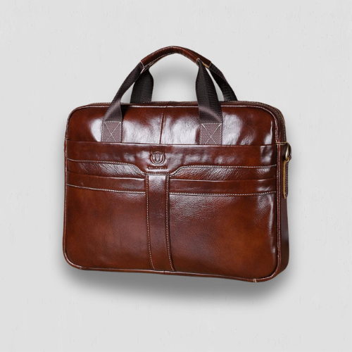 Housse d'ordinateur pour homme en cuir