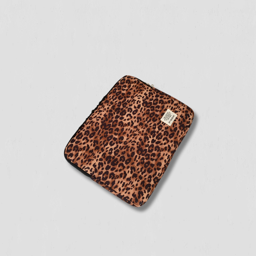 Pochette ordinateur imprimé léopard