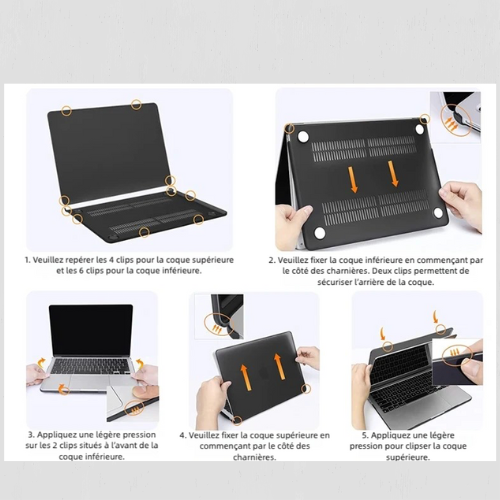 Coque ordinateur femmes à rayure pour MacBook Air et Pro
