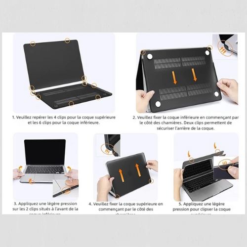 Coque pour ordinateur noir pour Macbook Air