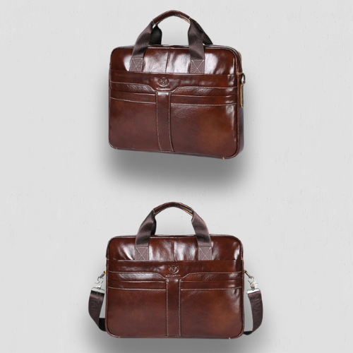 Housse d'ordinateur pour homme en cuir