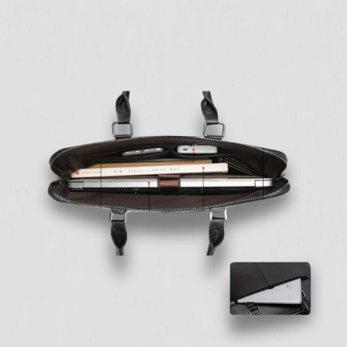 Pochette ordinateur noir à poignée