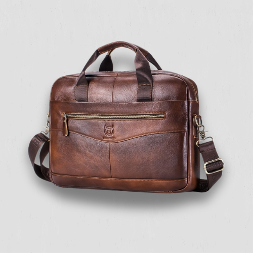 Sac ordinateur portable en cuir à bandoulière