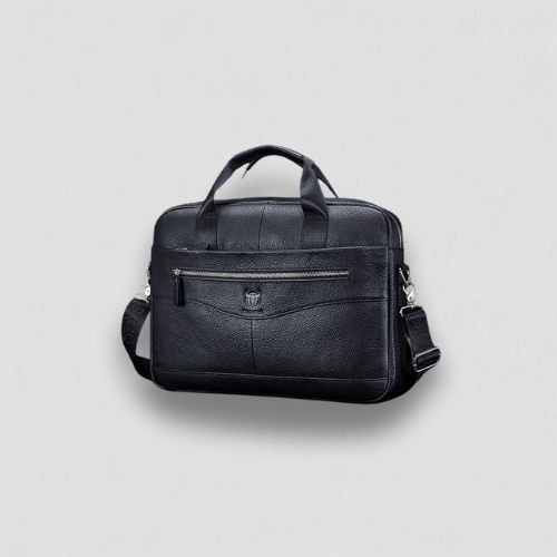 Sac ordinateur portable en cuir à bandoulière