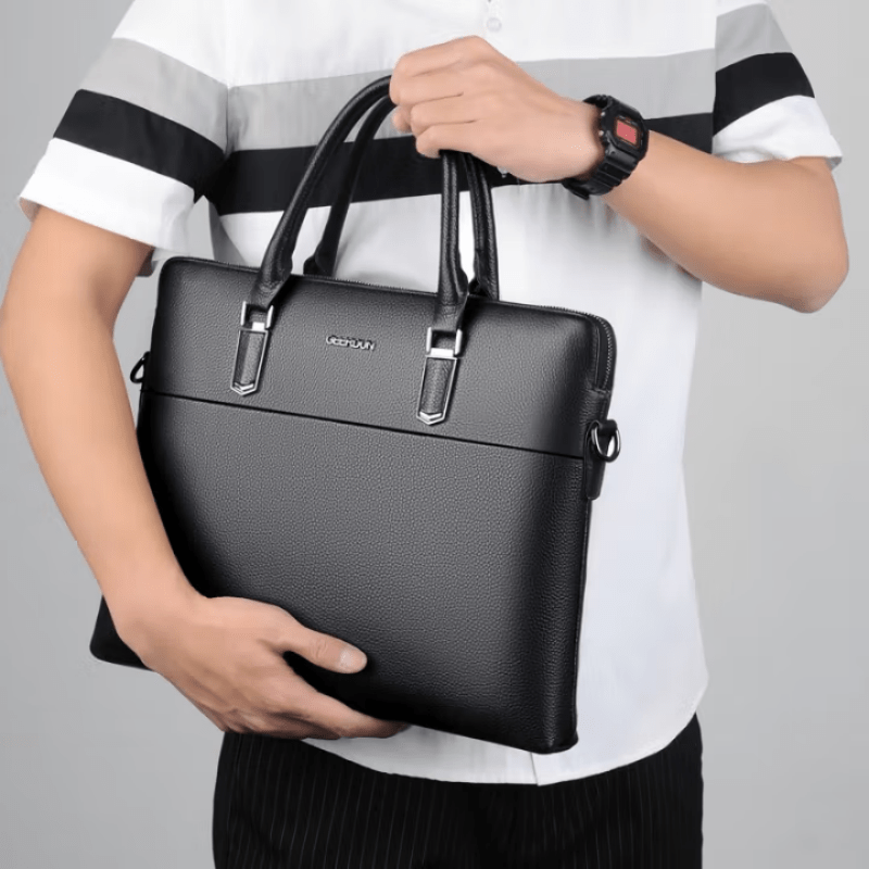 Pochette ordinateur noir à poignée