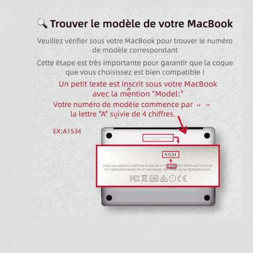 Coque pour ordinateur noir pour Macbook Air