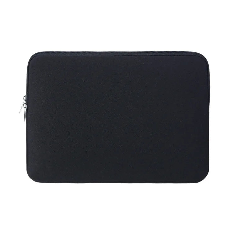 Housse ordinateur noir à zip en coton
