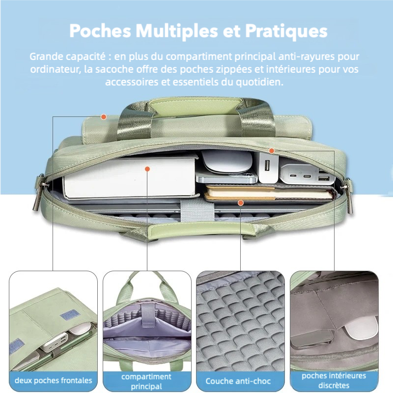 Sacoche pour ordinateur portable pour l'avion