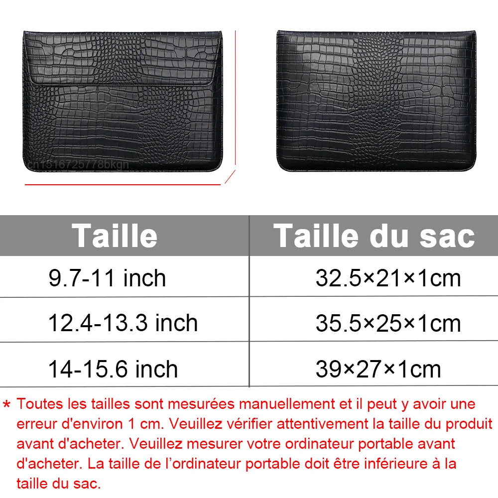 Pochette ordinateur en cuir pour MacBook Air 