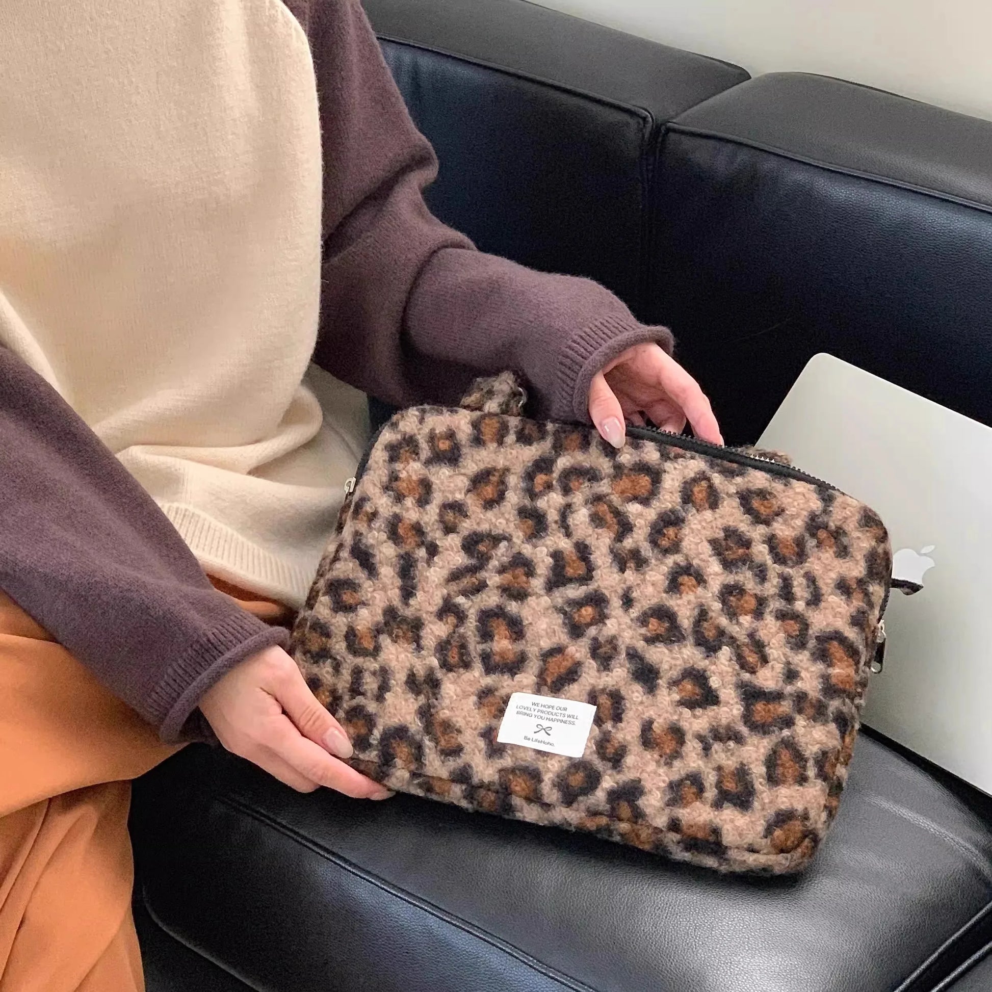 Housse pour ordinateur portable léopard