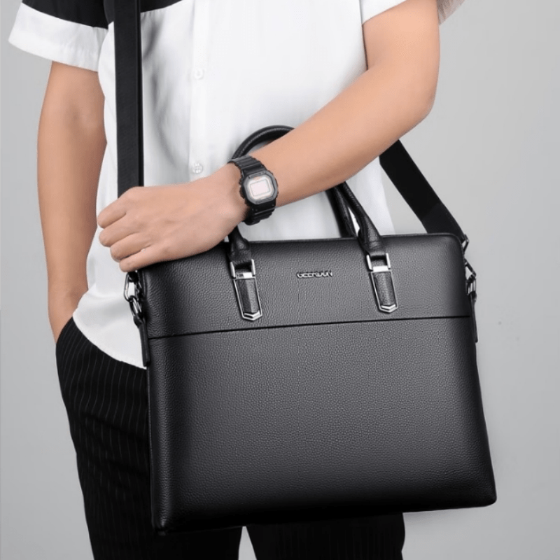 Pochette ordinateur noir à poignée