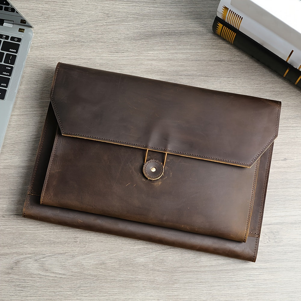 Pochette ordinateur 13 pouces vintage en cuir 