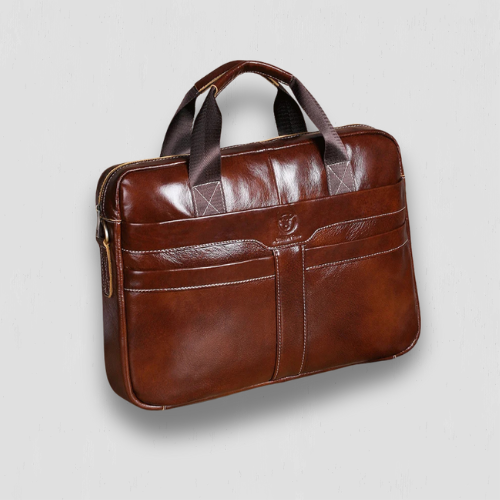 Housse d'ordinateur pour homme en cuir