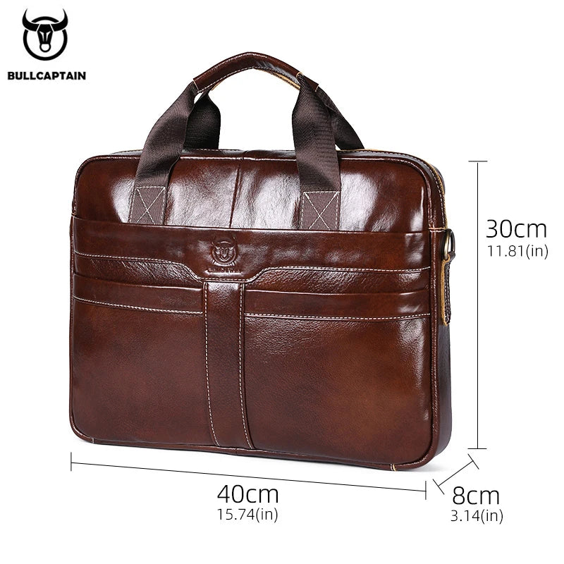 Housse d'ordinateur pour homme en cuir