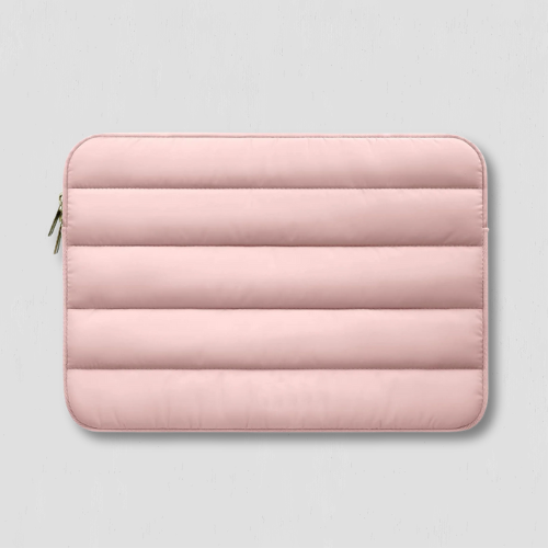 Housse ordinateur rose de 13 pouces matelassée