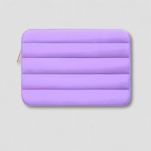 Housse ordinateur violette de 13 pouces matelassée
