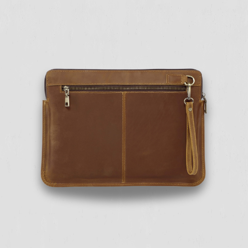 Pochette de protection d'ordinateur en cuir