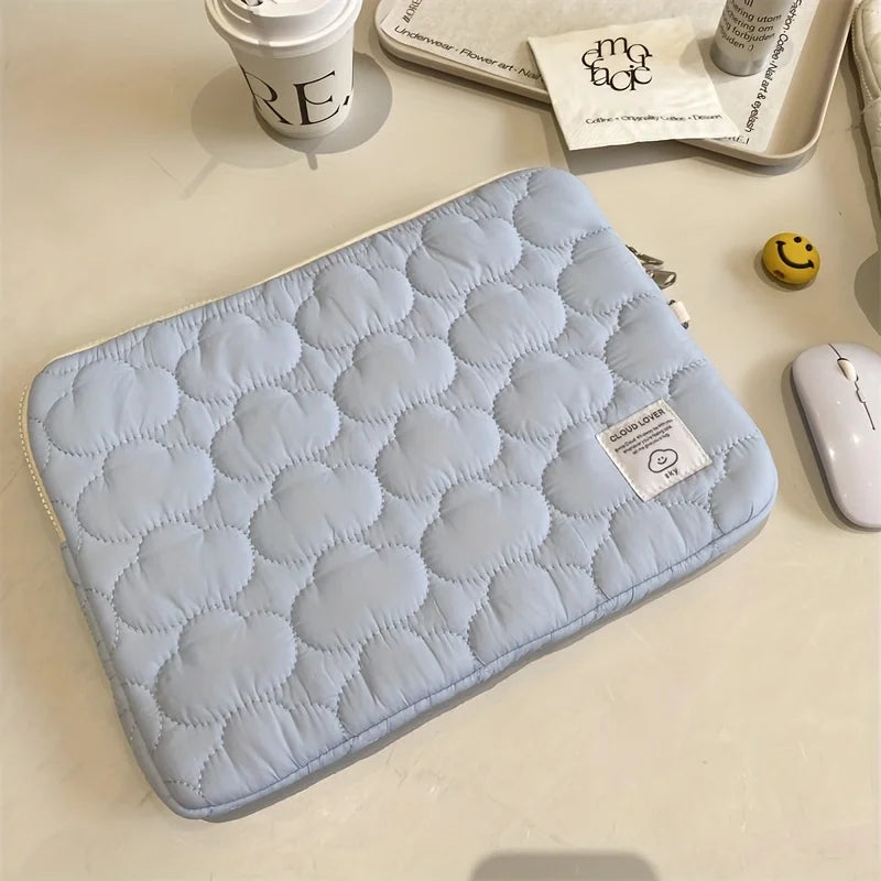 Pochette ordinateur bleu en polyester