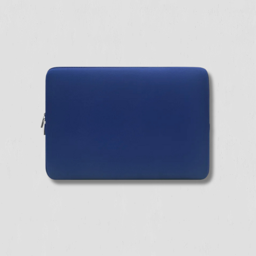 Pochette d'ordinateur en coton bleu