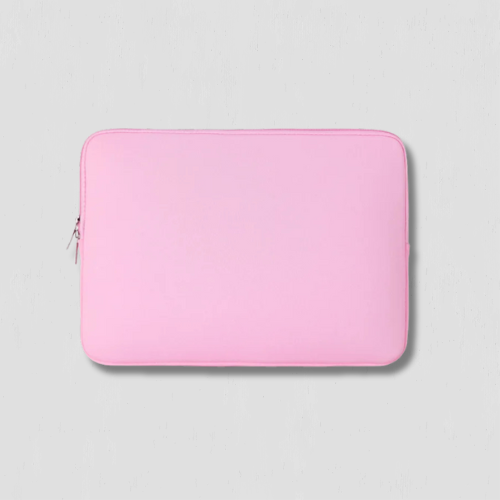 Pochette d'ordinateur en coton rose