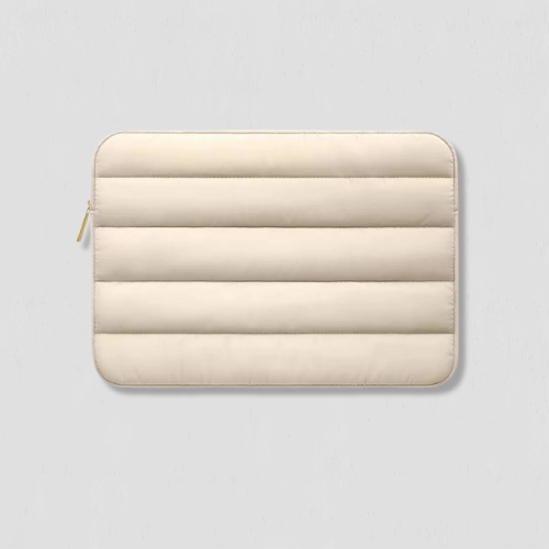 Pochette ordinateur matelassée kaki
