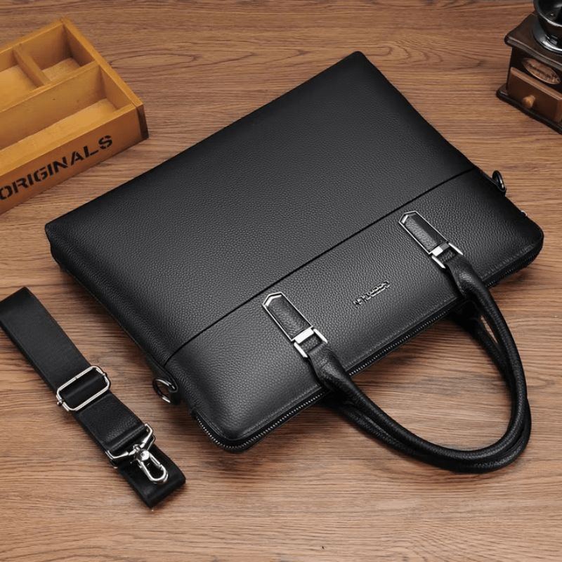 Pochette ordinateur noir à poignée