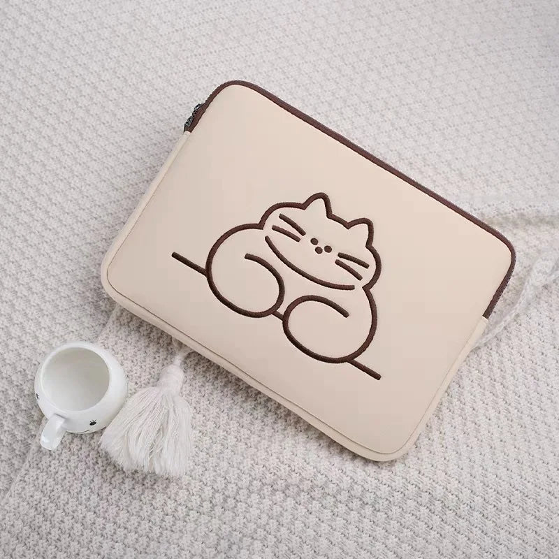 pochette ordinateur chat