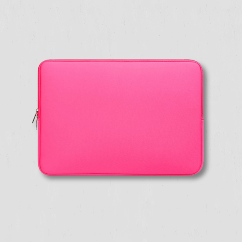 Pochette d'ordinateur rose foncé en coton 13 pouces