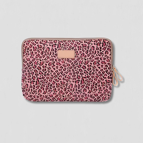Pochette pour femmes en léopard rose