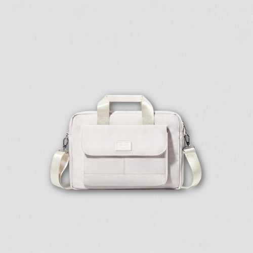 Porte ordinateur beige 13 pouces en tissu