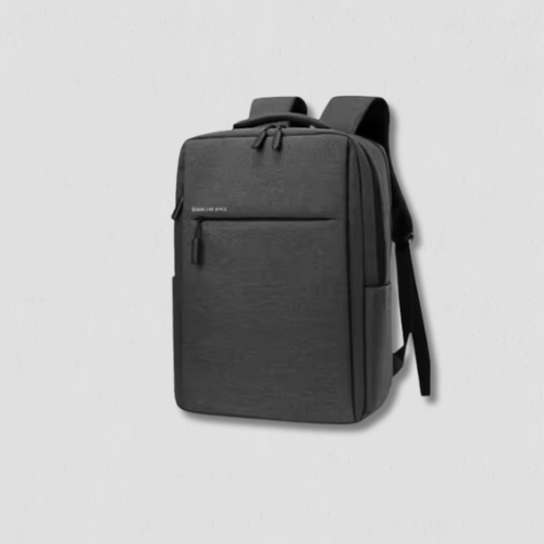 Sac à dos noir gris à capacité pour ordinateur portable