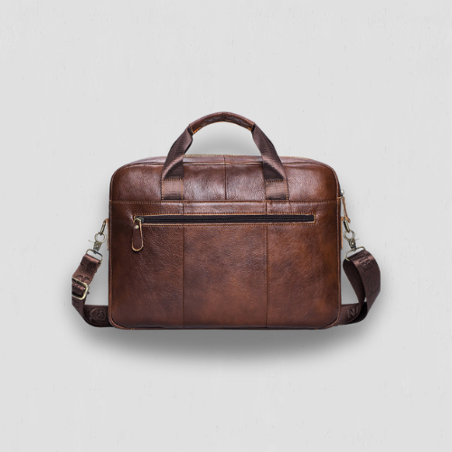 Sac ordinateur portable en cuir à bandoulière