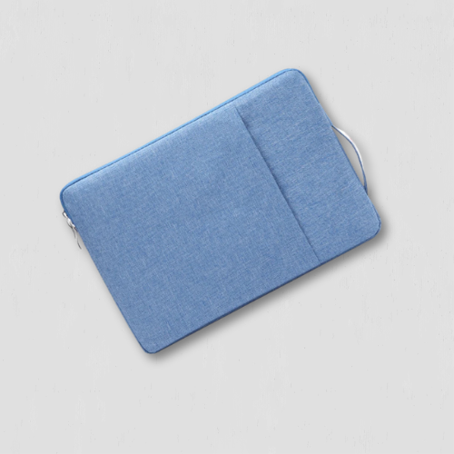Sacoche bleu pour ordinateur portable en coton