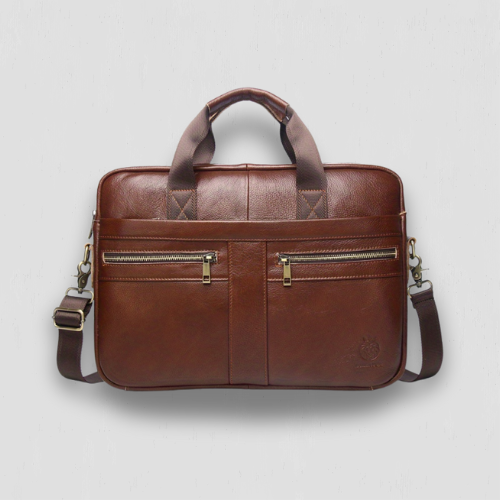Sacoche ordinateur en cuir ergonomique 
