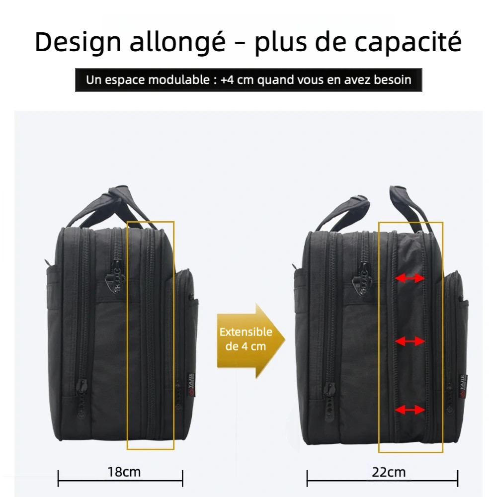 Sacoche ordinateur noir 17 pouces en Nylon