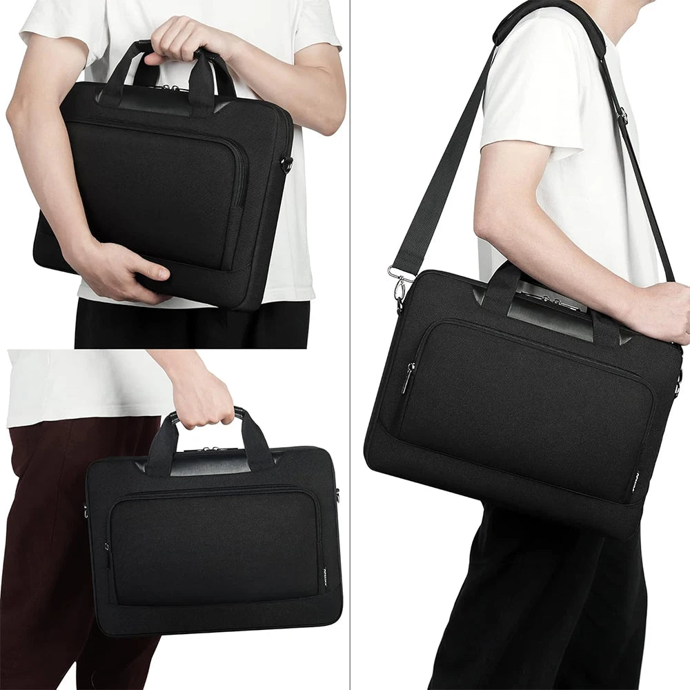Sacoche ordinateur noir étanche pour homme