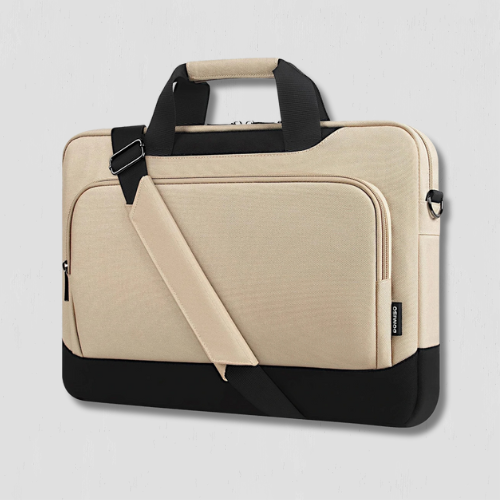 Sacoche ordinateur portable beige 17 pouces résistante à l'eau