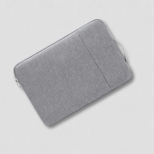 Sacoche portable en coton pour ordinateur portable grise