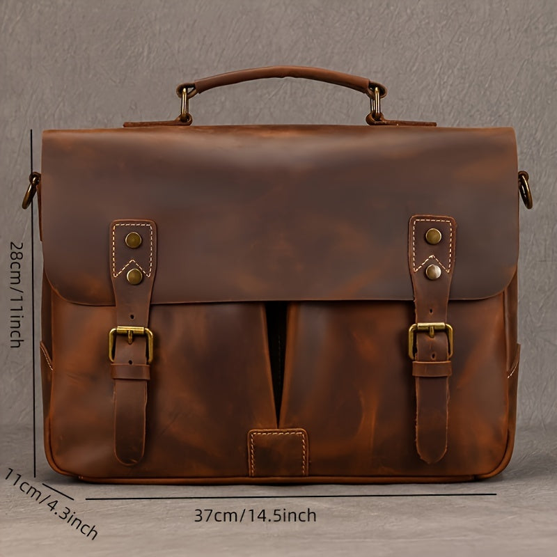 sacoche pour ordinateur portable vintage marron